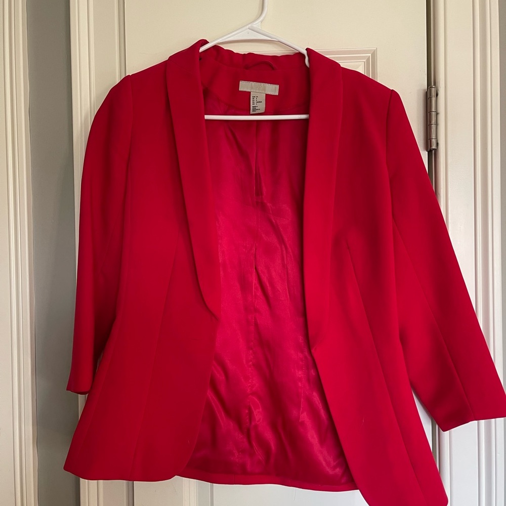 H&M Bold Red Women's Blazer